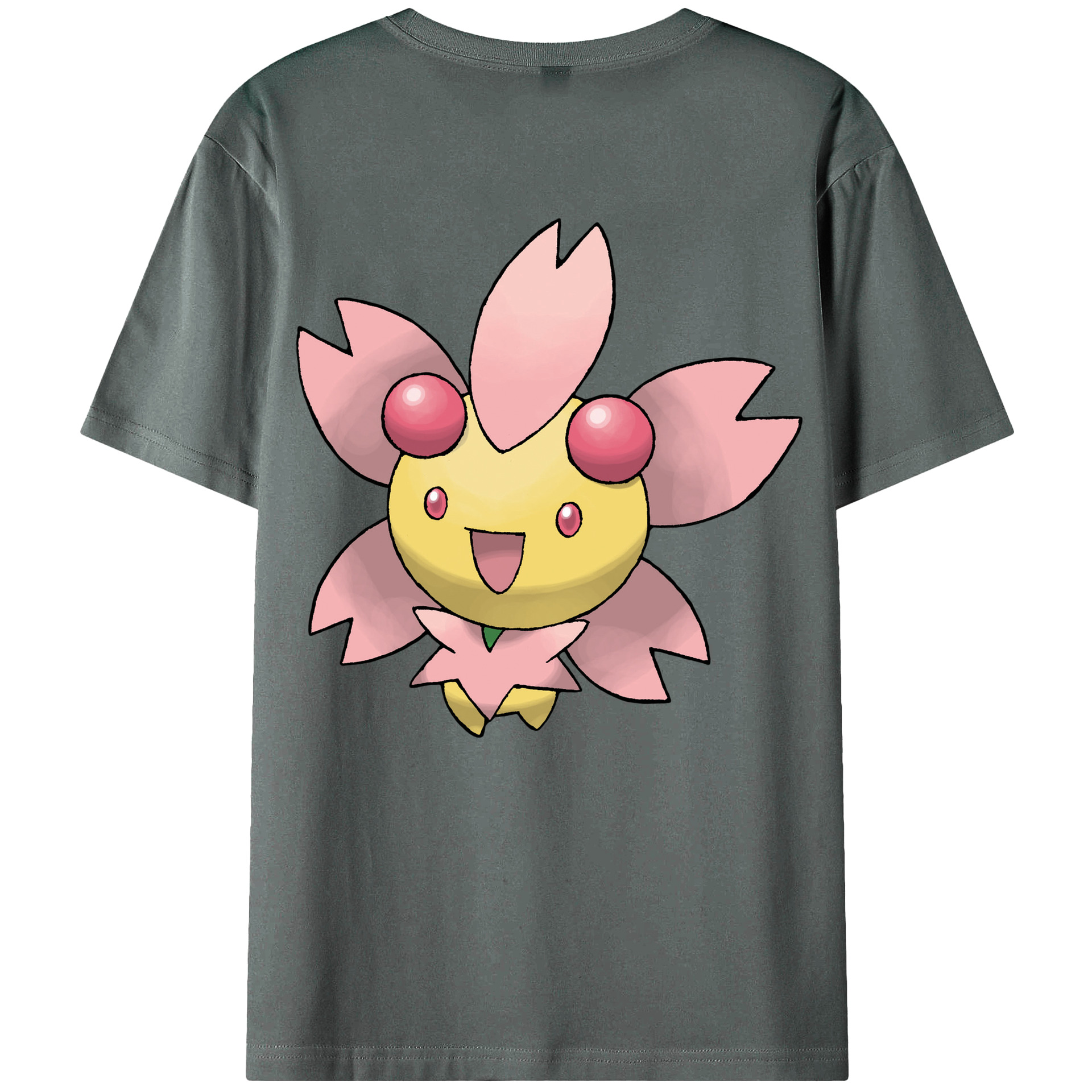 （画像用） ポケットモンスター Pokémon 綿100％ メンズ半袖Tシャツ（バックプリント） 通気性